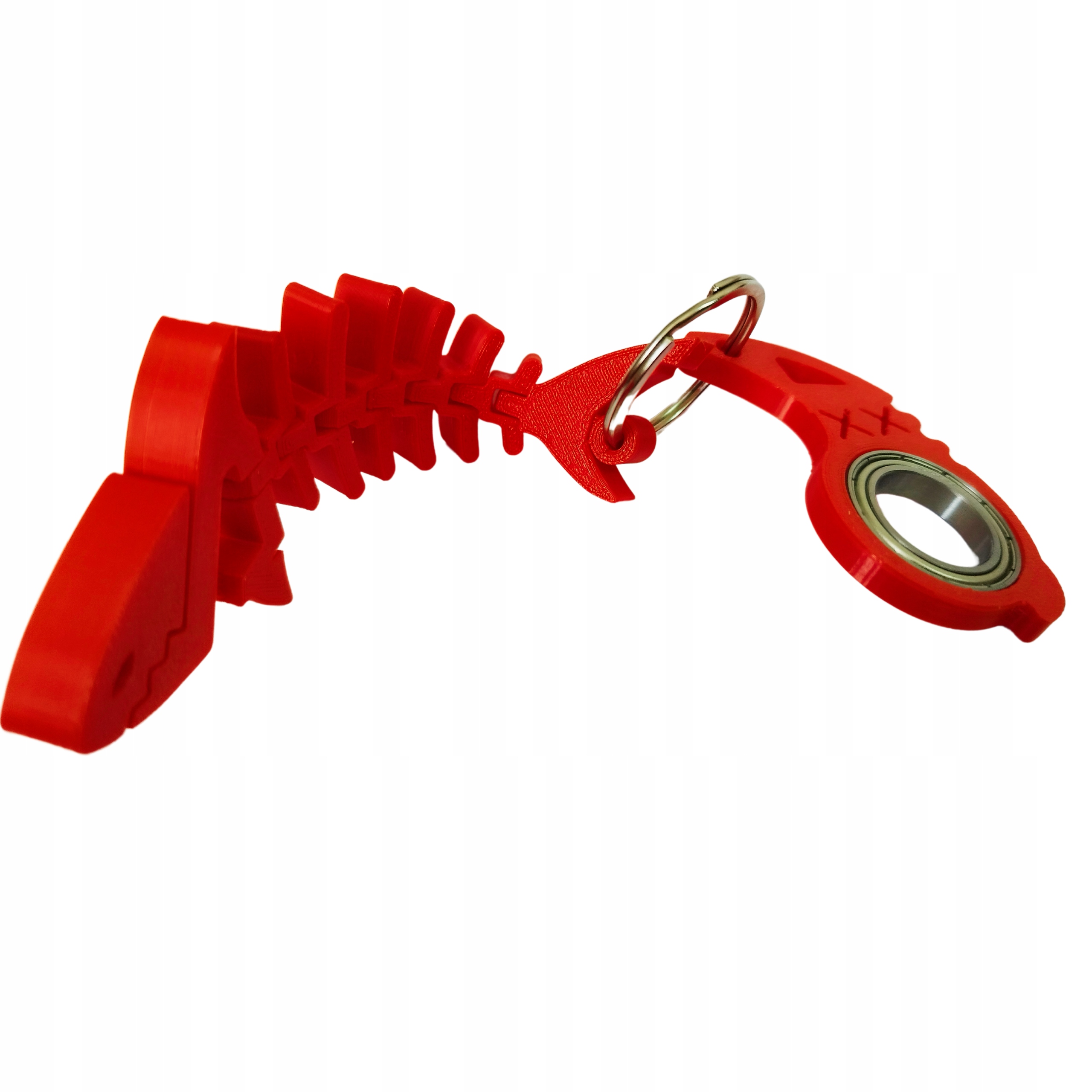 KEYRAMBIT Keyspinner Brelok Breloczek ZESTAW FLEXI Rekin Kolor Czerwony RED Rodzaj Fidget Spinner