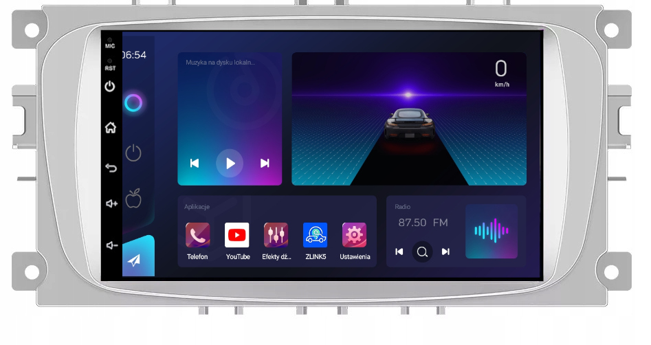 Gps A Android Rádio Ford Focusmondeo Smax Wifi Usb Bt 4GB 64GB Sim Modem