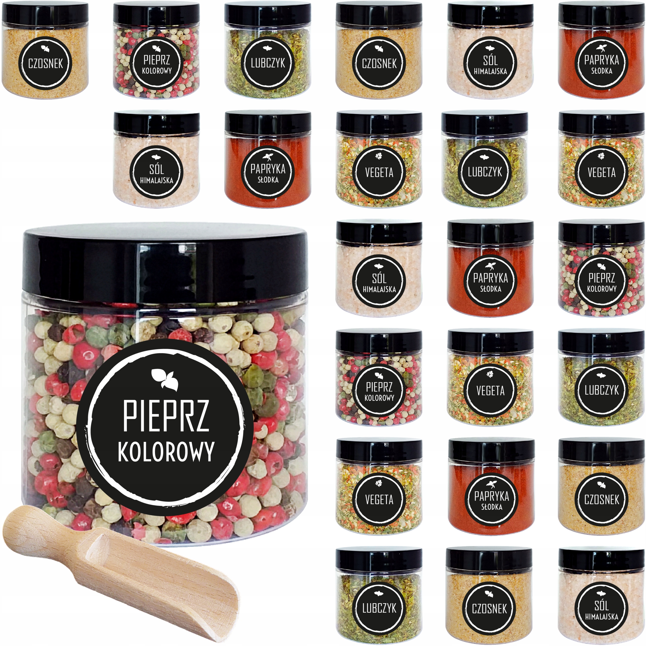 

125 ml 24szt. Pojemnik etykiety przyprawy 108