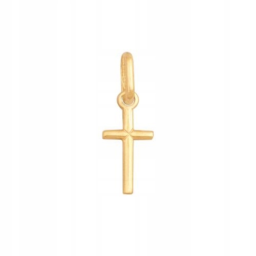 Křížek ze zlata 585 dárek ke křtu Kříž bez kamenů