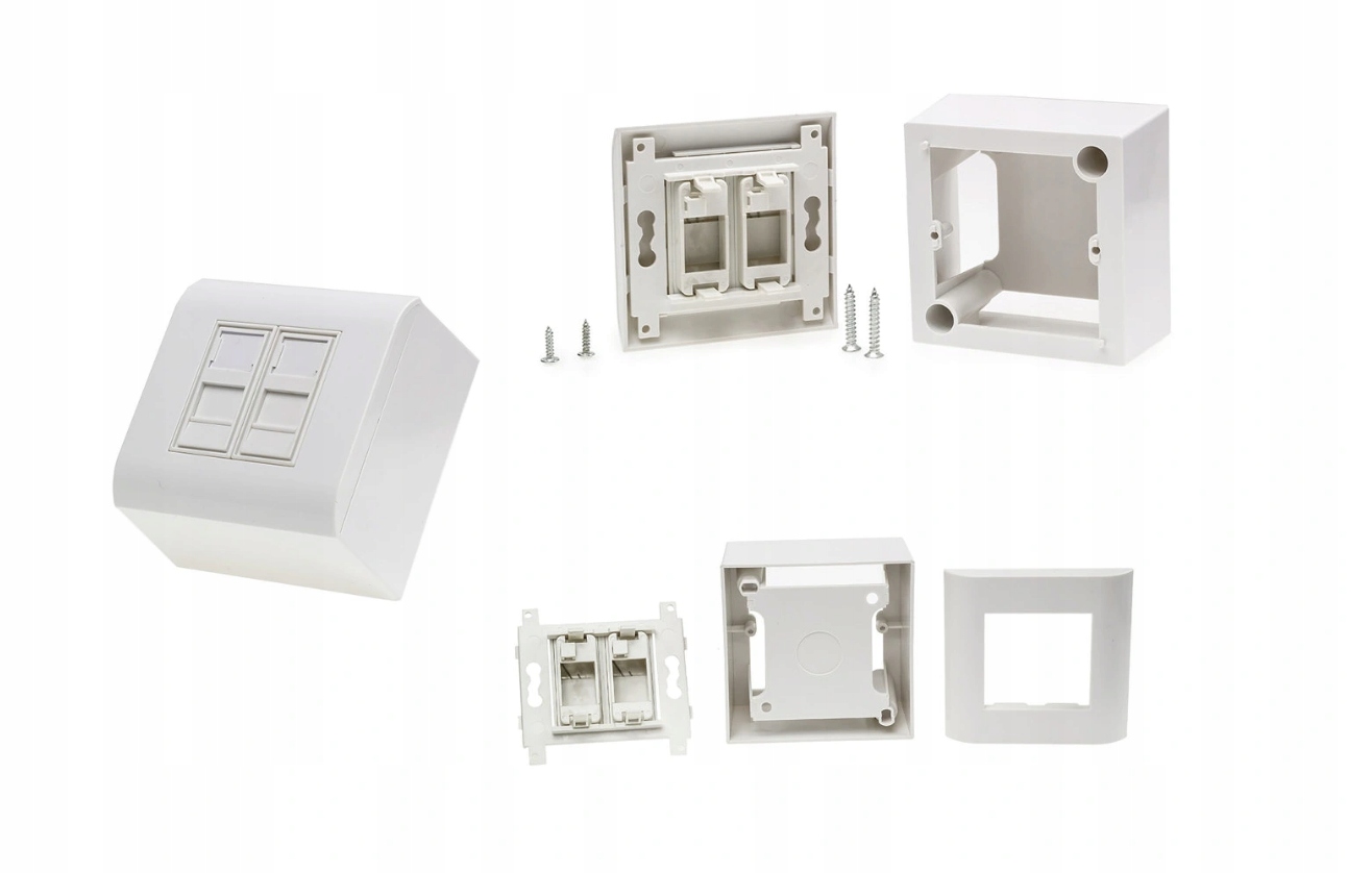 

Puszka uniwersalna podwójna do gniazd Keystone