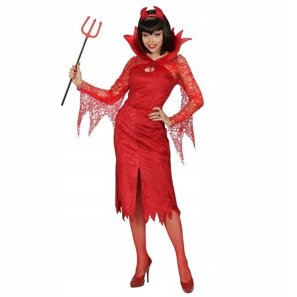 Kostým Ďáblice Červená Demonica Halloween Převlek S