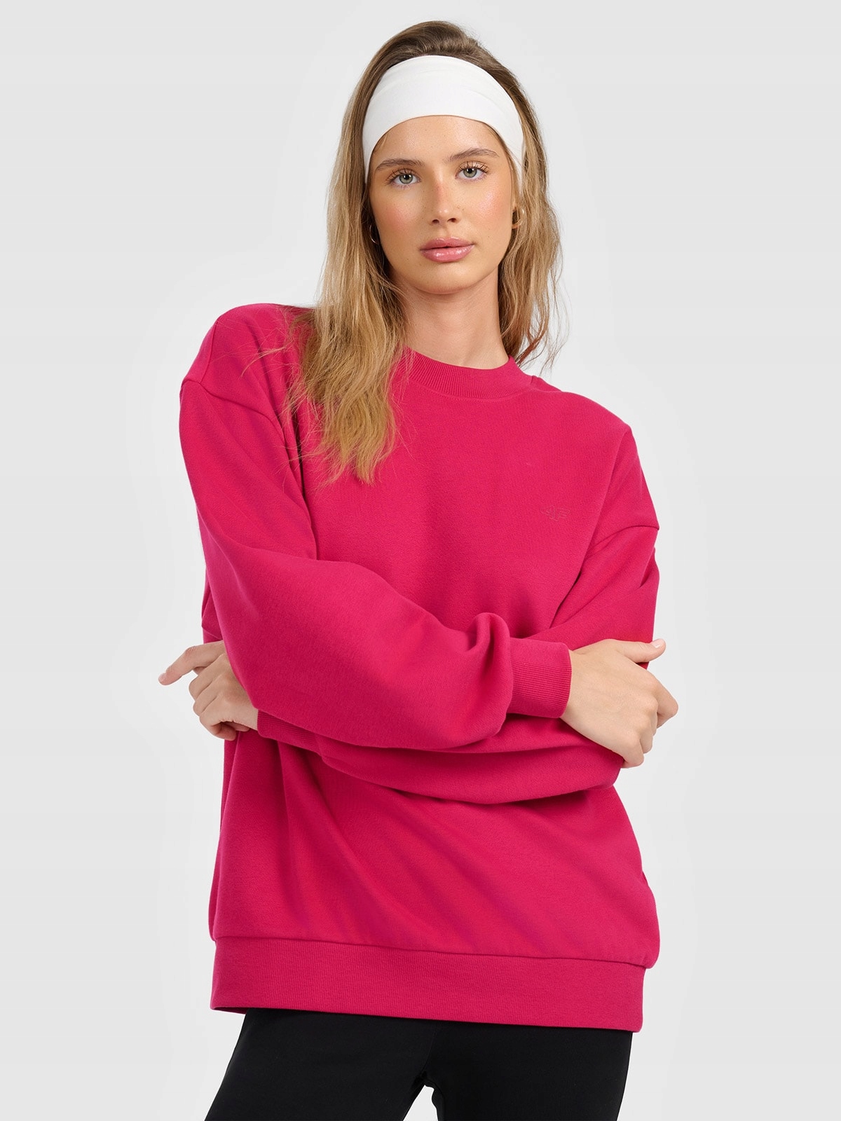 4F Tepláková mikina Růžová Xs