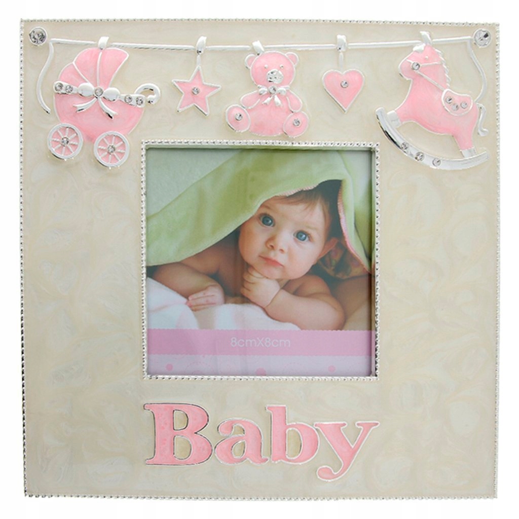 Album dziecięcy z masy perłowej - różowy kremowy - prezent dla dziewczynki Format zdjęć 10x15