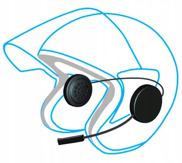 ZESTAW SŁUCHAWKOWY BLUETOOTH 5.0 EDR KASK MOTOCYKL
