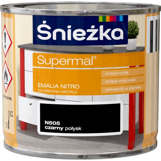 

Śnieżka Emalia nitro 0.2L czarny N505 Połysk