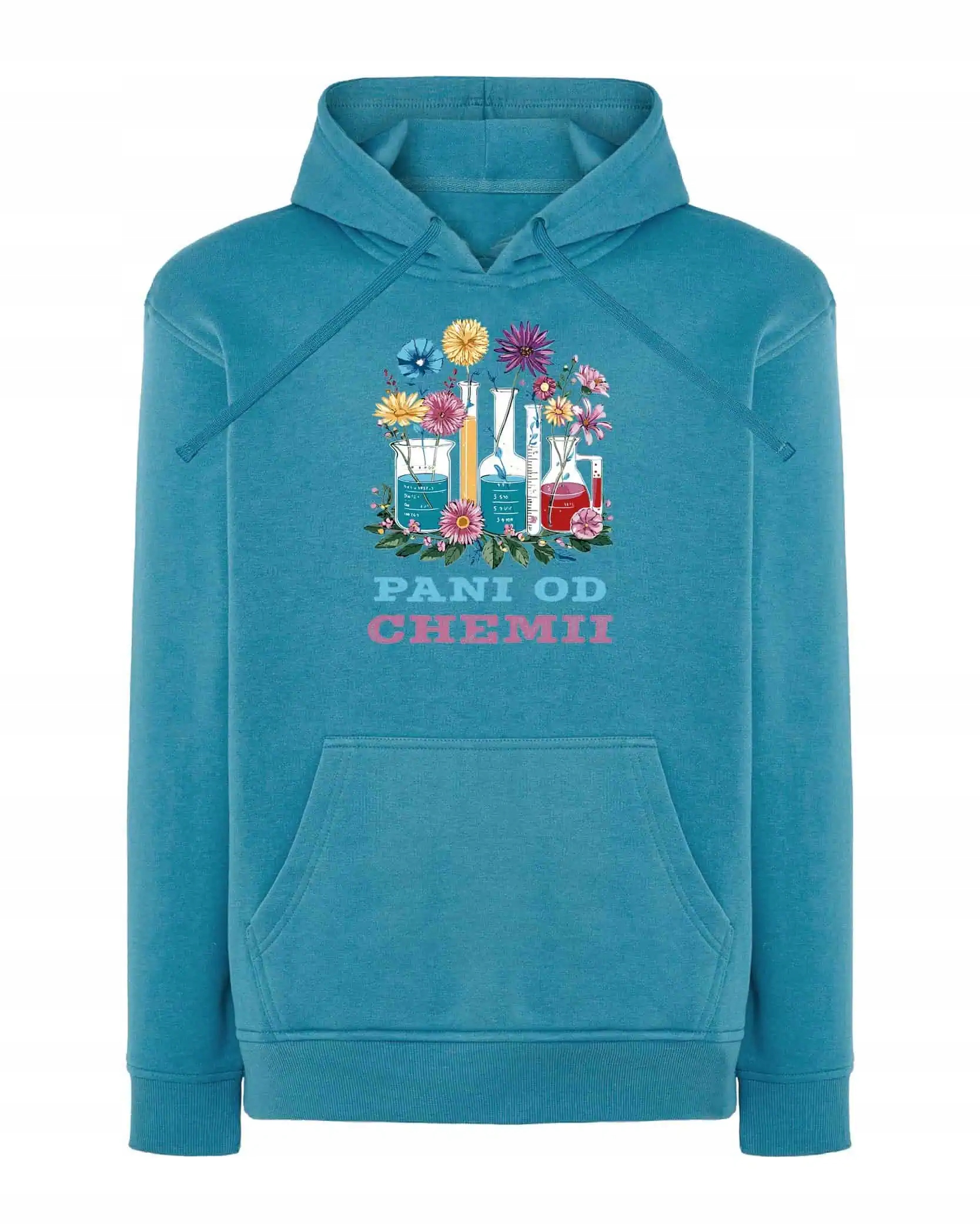 Mikina s kapucí Den učitelů Chemie pro učitelku Modrá XL