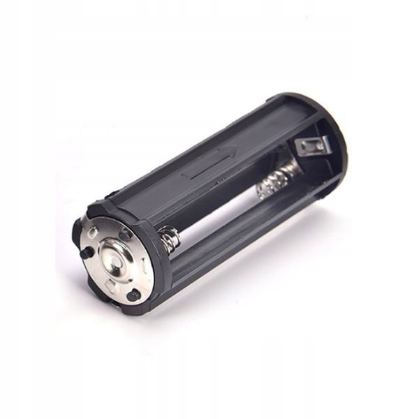 Koszyk na baterie 3x AAA 1.5V - pojemnik okrągły - czarny - koszyczek Producent bez marki