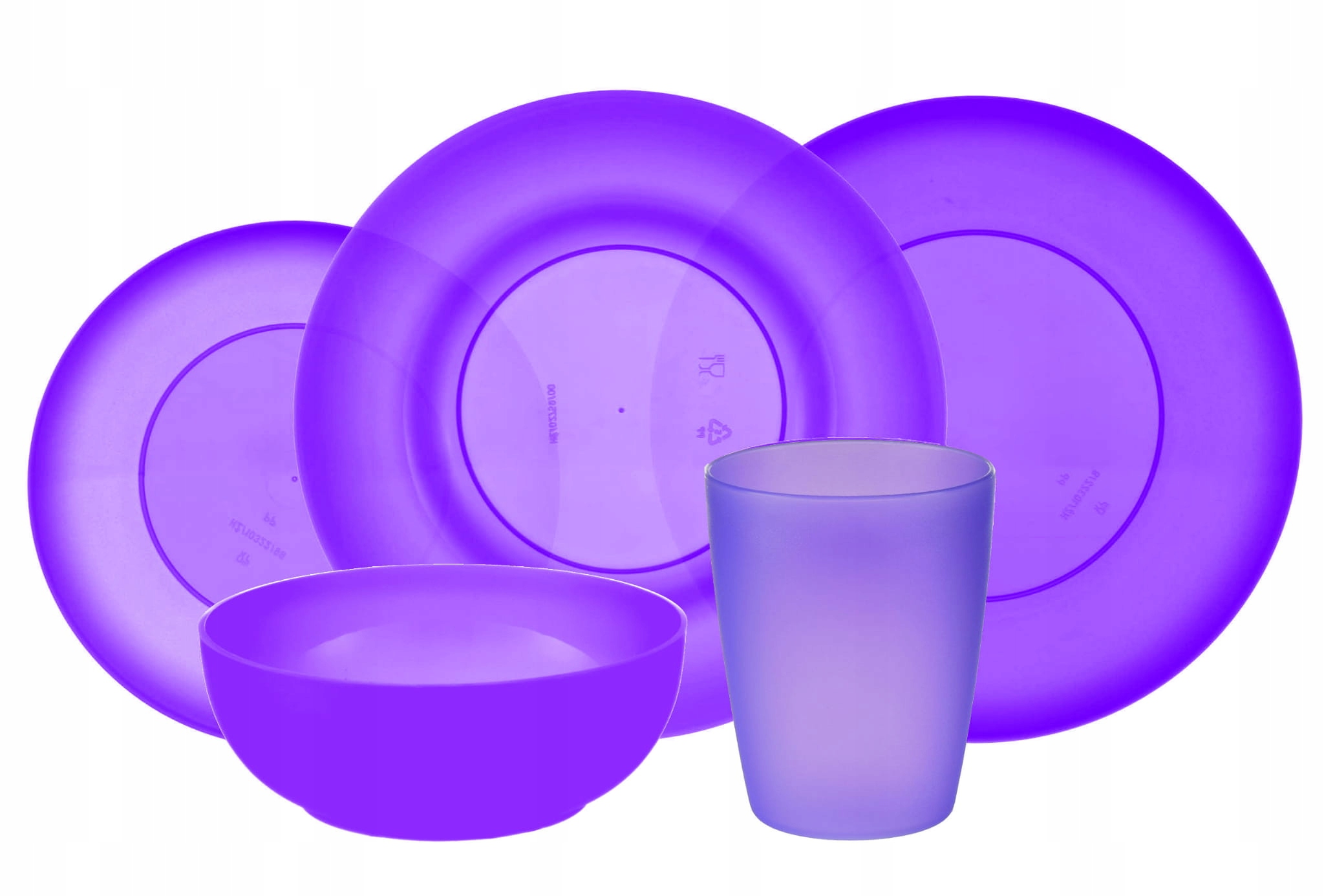

Talerze Dla Dzieci Serwis Plastikowy 5EL Fioletowy