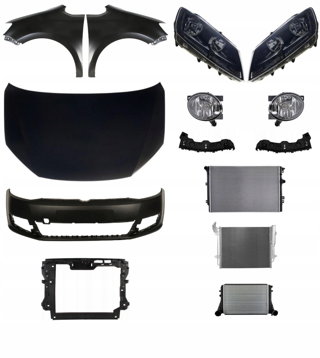 Seat Alhambra 10- Бампер Передняя панель Капот Крыло