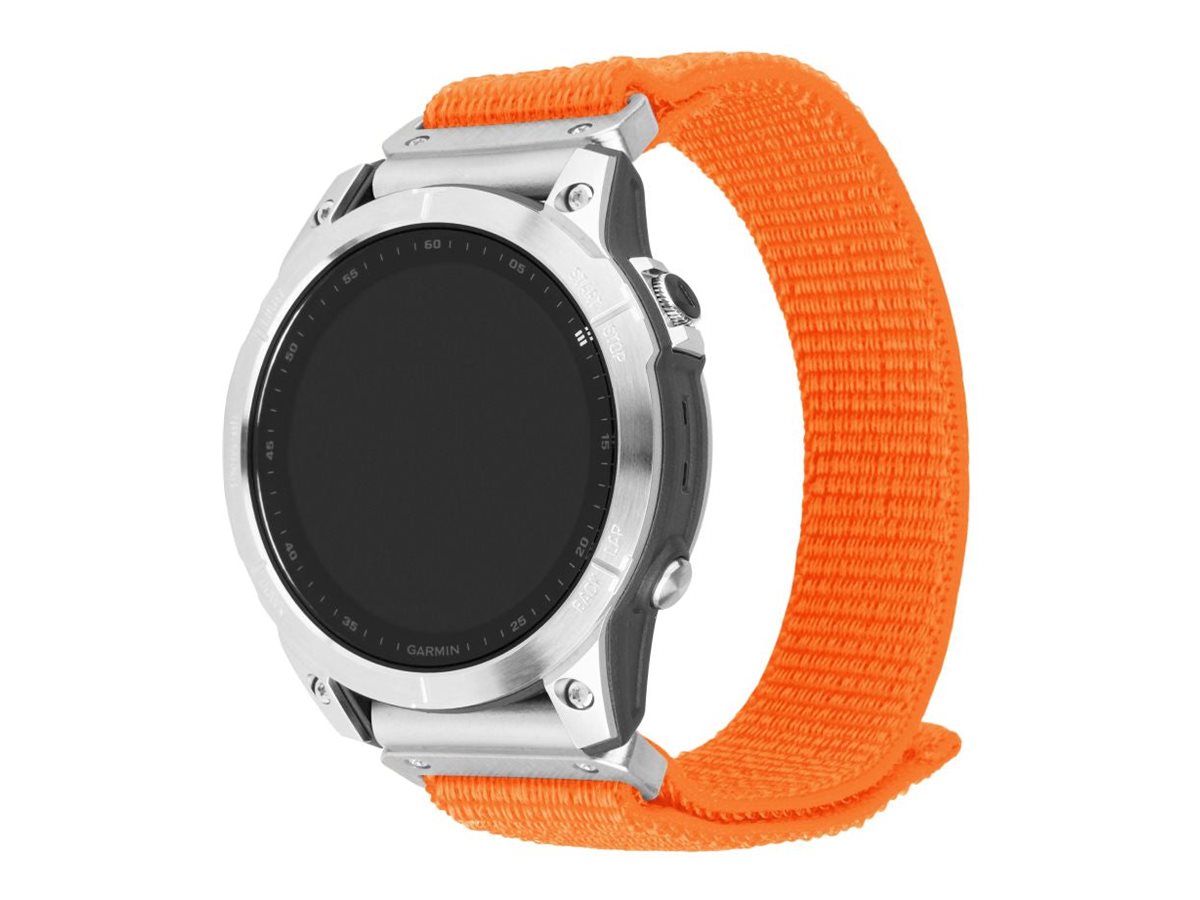 Pasek Sportowy Fixed Nylon 26mm dla Garmin Pomarańczowy 16-21cm