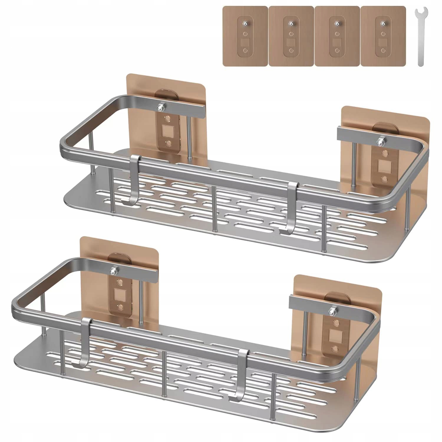 Koupelnová sprchová police bez vrtání