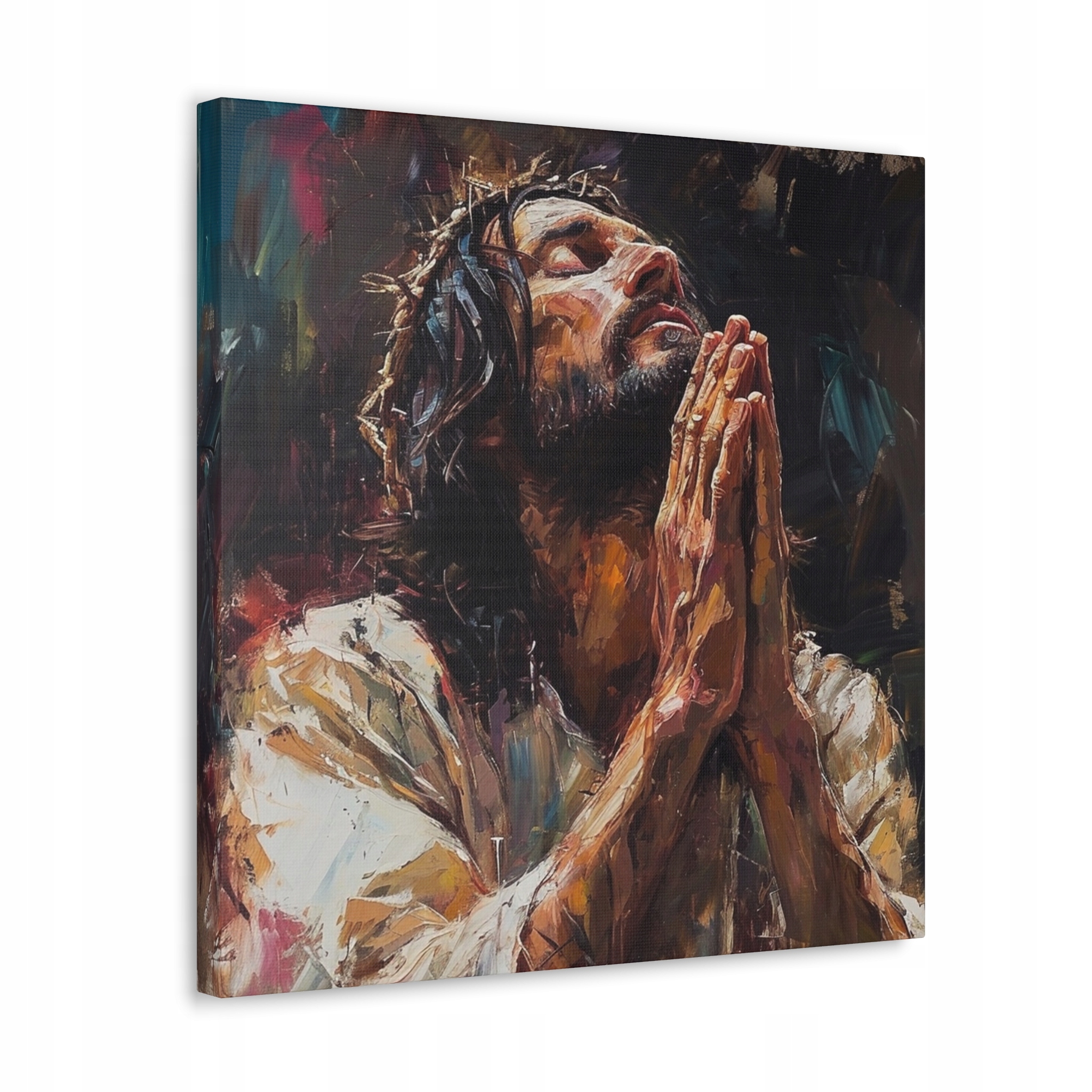 Obraz na plátně 80x80 modlící se Ježíš Kristus Modlitba jako olejový 14