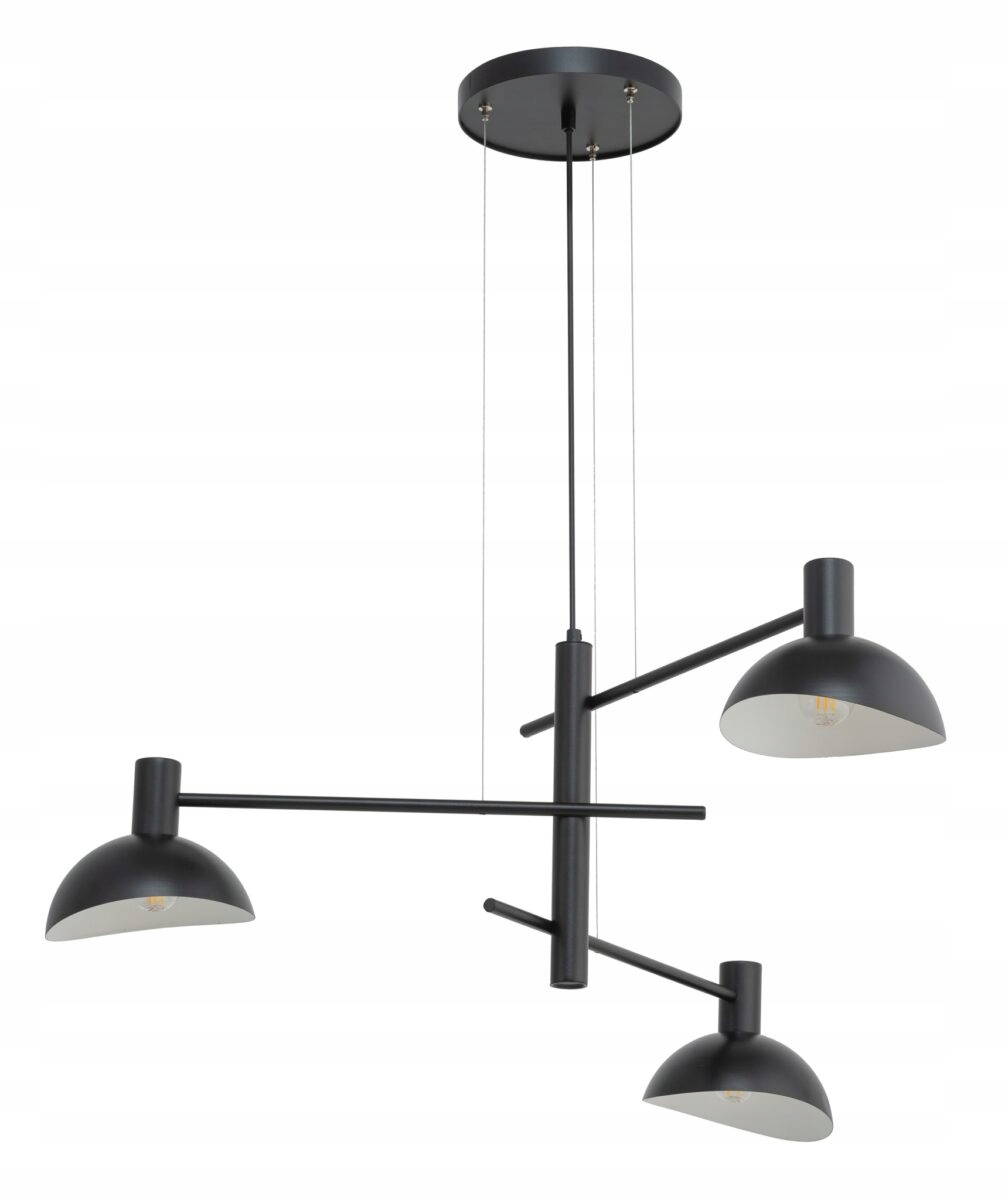 Závesná lampa Sigma Lighting Artis 3 L čierna kovová 3xE14 75 cm