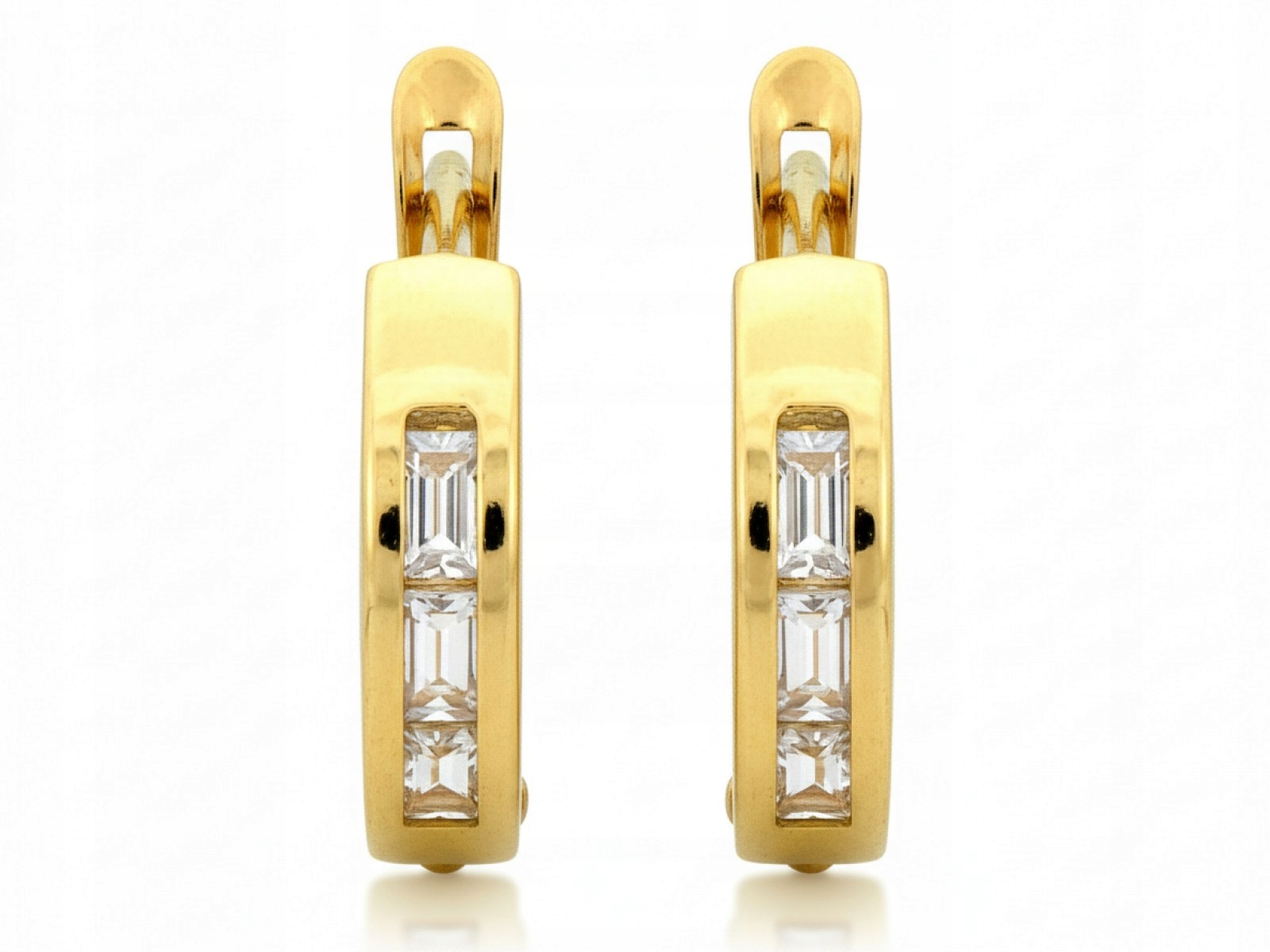 Dámské zlaté náušnice 585, módní 14 karátů