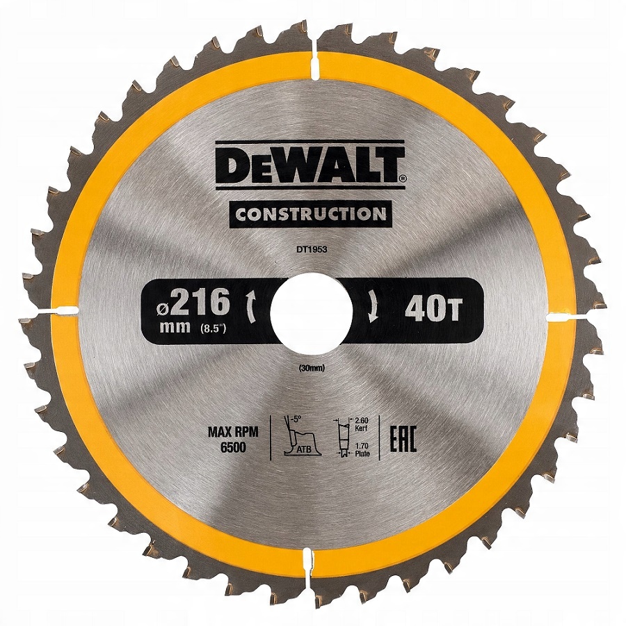 

Dewalt Tarcza Piła Do Drewna 216x30mm 40Z