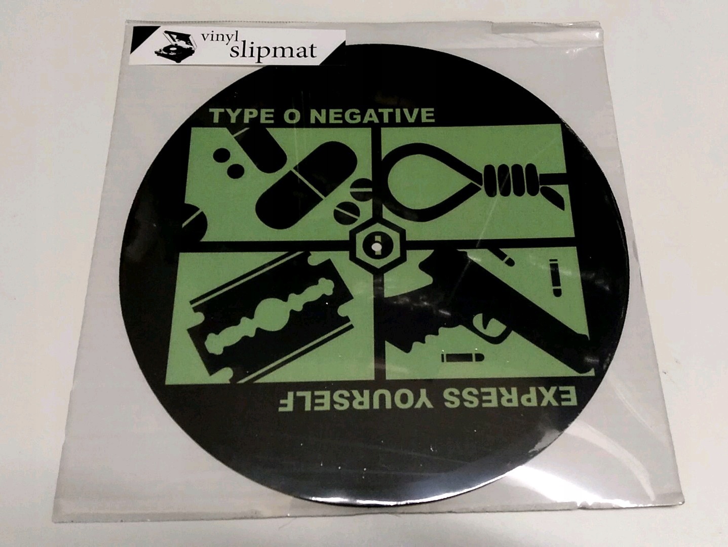 Type O Negative rock Mata gramofon winyl slipmata