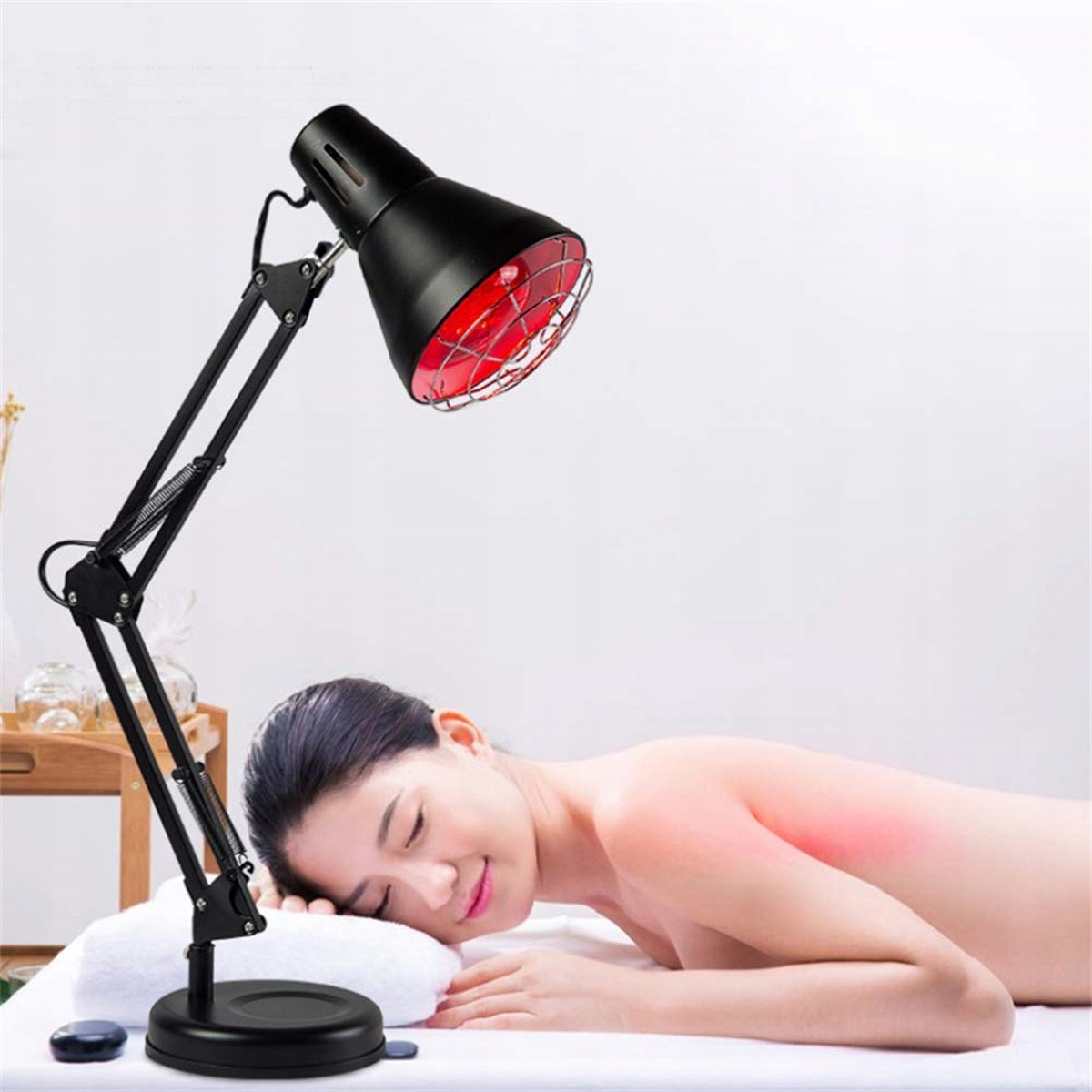 150W home-use Lampa do terapii na podczerwień-czarna, lampa