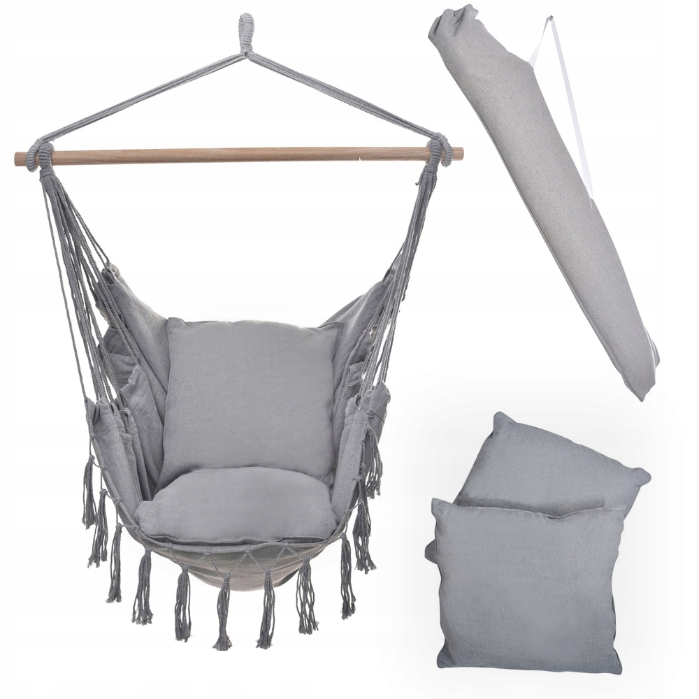 FOTEL OGRODOWY WISZĄCY BOCIANIE GNIAZDO HUŚTAWKA JULIA SZARY EAN (GTIN) 5905186109958