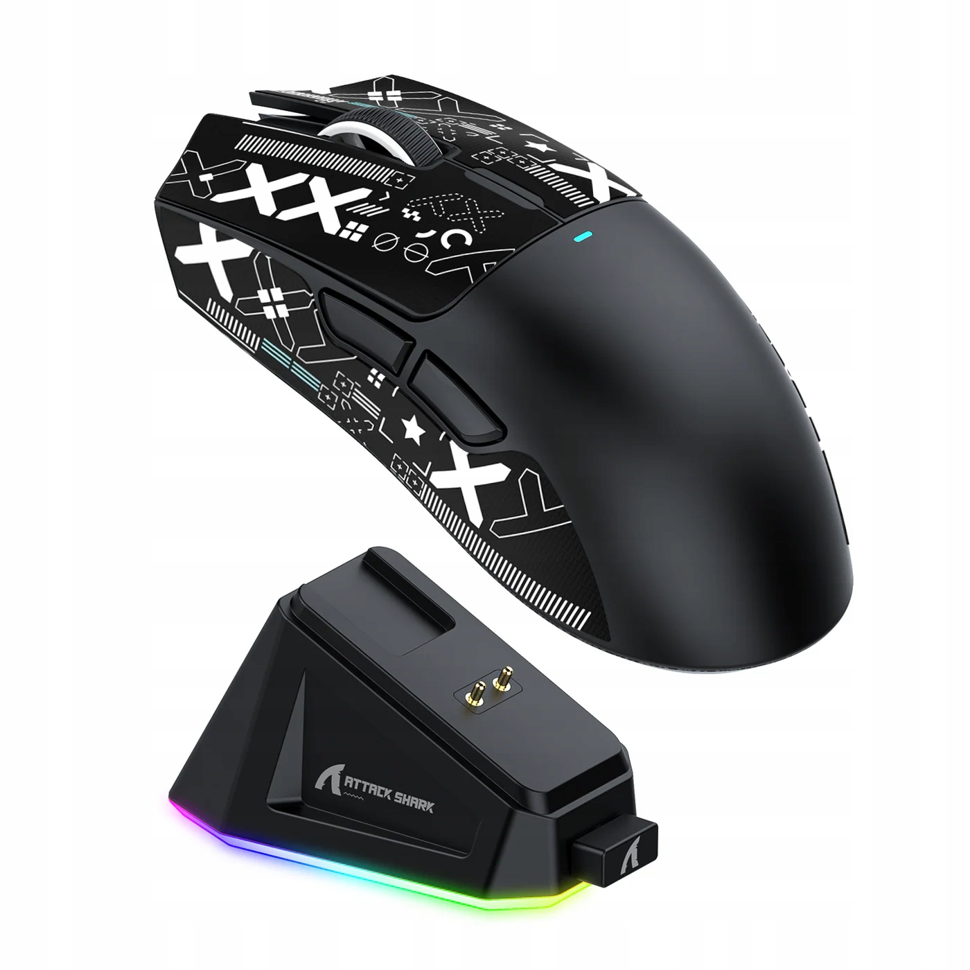 Bezprzewodowa Mysz Gamingowa Attack Shark X11 Czarna Tri-mode Rgb