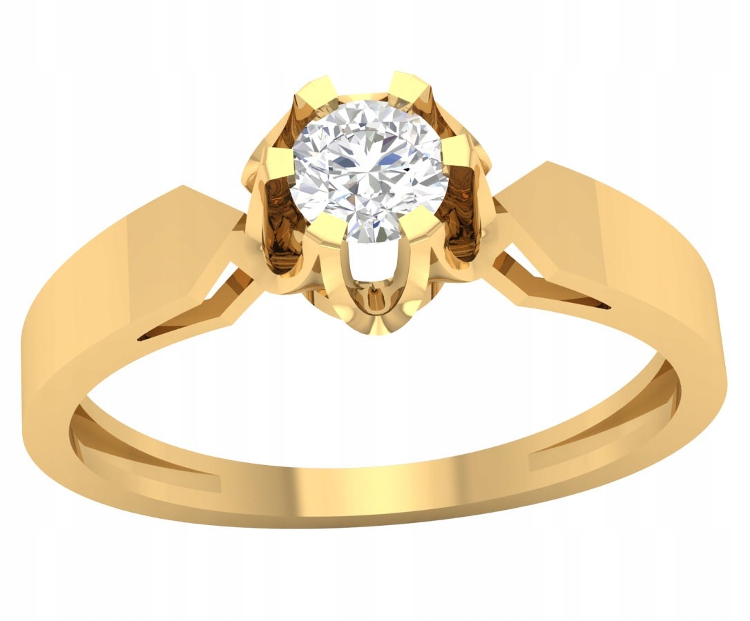 Prstýnek Zlato s Výraznou Zirkonií Zlato Ryzosti 585 Pro Ženu