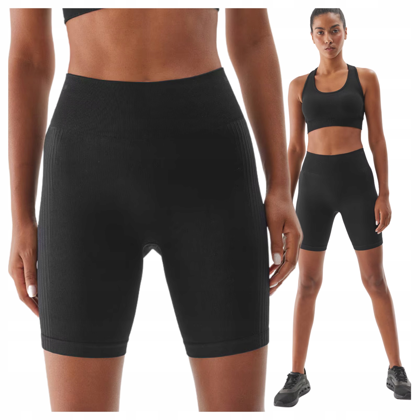 4F Spodenki Getry Wysoki Stan Legginsy Kolarki Treningowe TFSHF710 > Xs/s