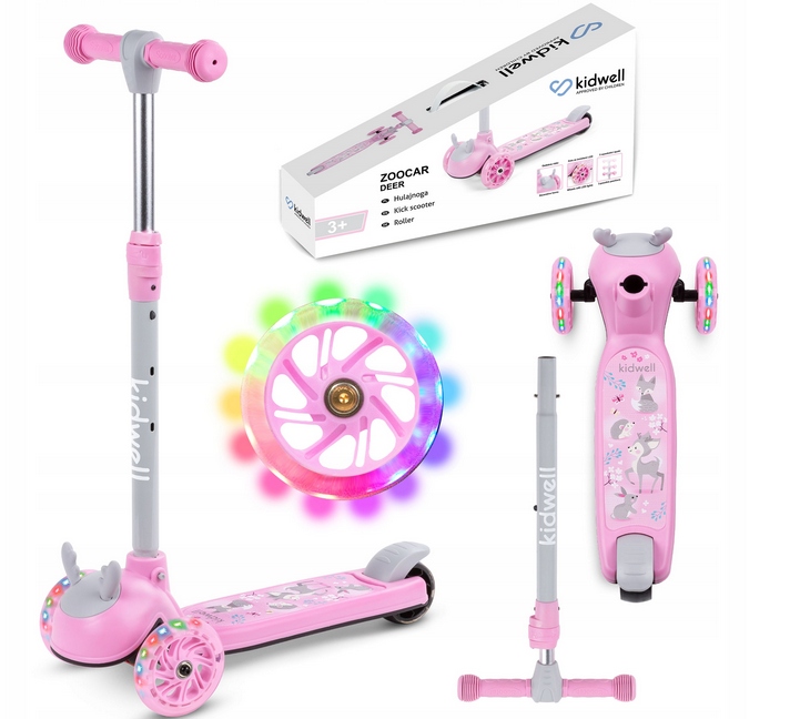 Hulajnoga balansowa dla dzieci Kidwell Zoocar Led