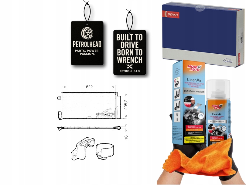 Kondenzátor Klimatizace Abarth Grande Punto Punto A #Petrolhead Pro+ Kit9