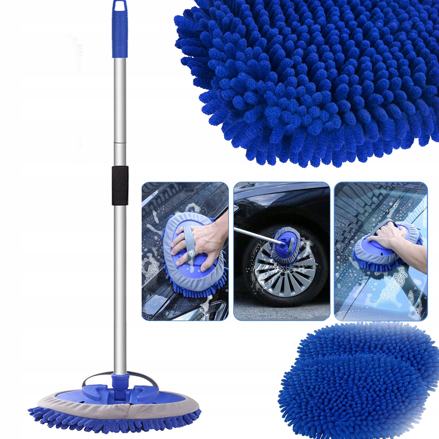 SZCZOTKA DO MYCIA SAMOCHODU AUTA MOP RĘCZNA MIKROFIBRA TAPICERKI FELG KÓŁ Producent Inny