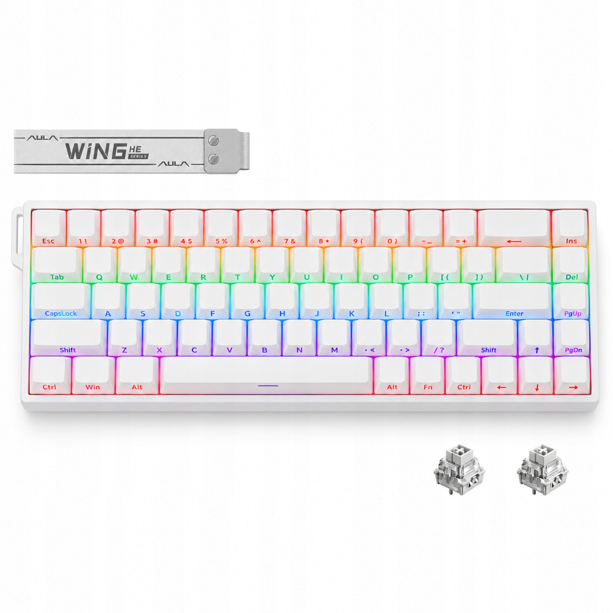 Herní klávesnice Aula WIN68 He Hall Effect 68 kláves 8000 Hz Rgb Usb-c