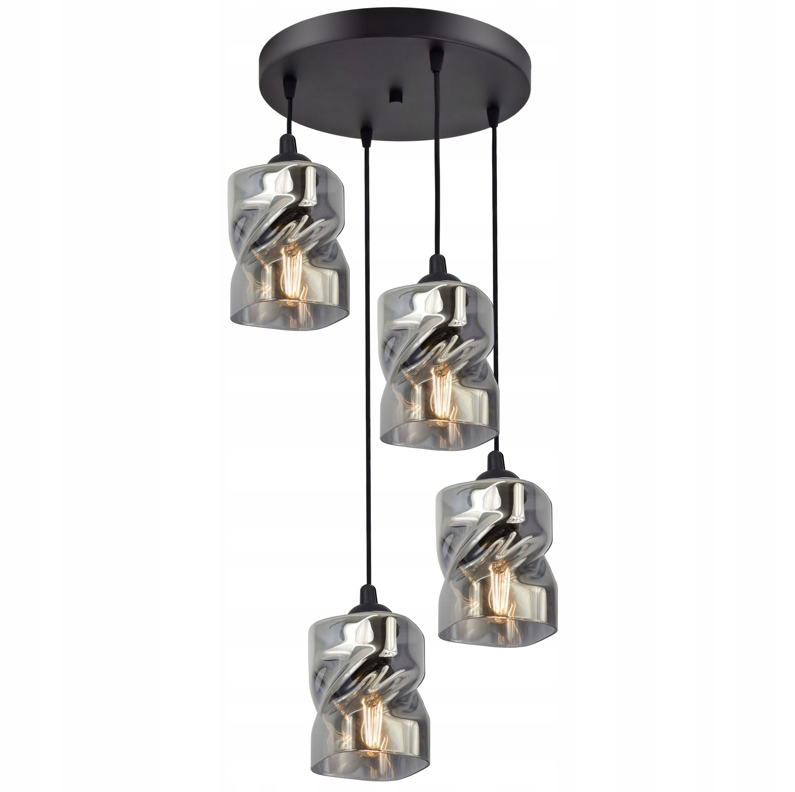 

Szklana Lampa Wisząca Sufitowa Żyrandol Plafon Led