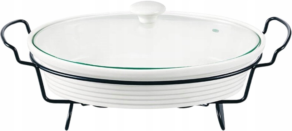 Ohřívač pokrmů oválný, bílý, 35 cm, 1,8 l