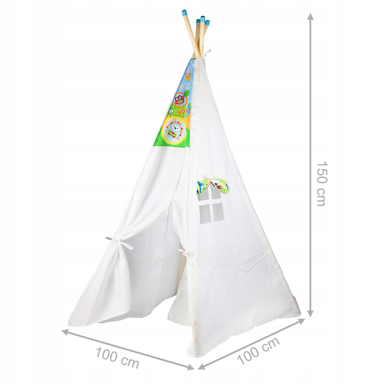 TIPI NAMIOT DOMEK DLA DZIECI ZAMYKANY WIGWAM DO ZABAWY DOMU OGRODU Kod producenta 108646