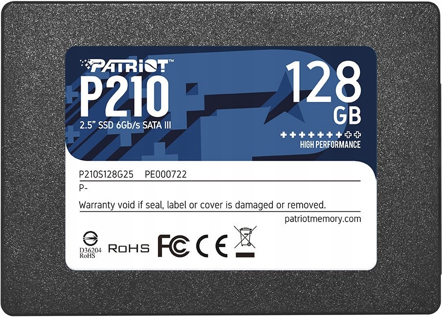 Patriot P210/ 128GB/ Ssd/ 2.5"/ Sata/ 3R P210S128G25