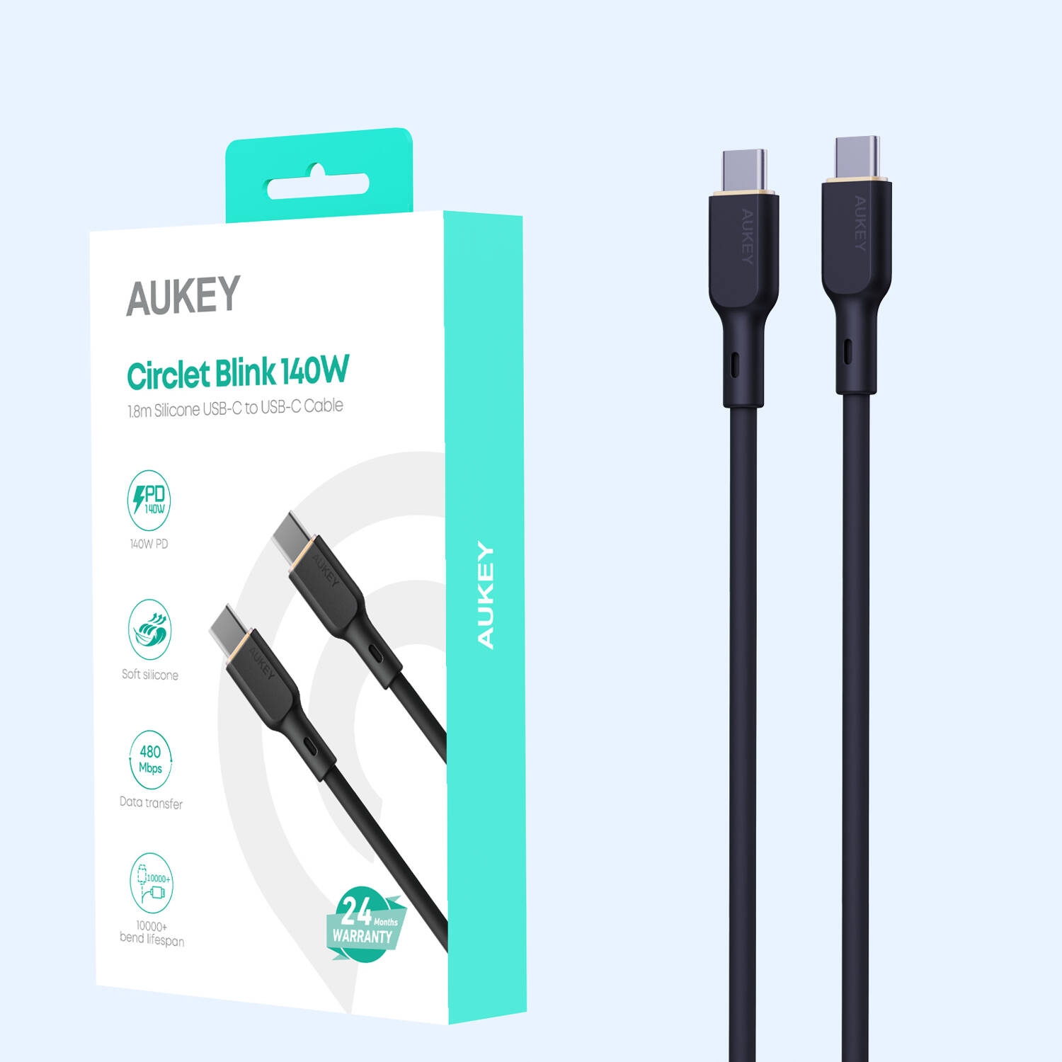 Przewód AUKEY CB-SCC141 C-C 1m 140W Marka Aukey