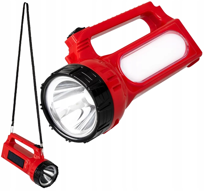Latarka Vayox VA0123 Led 2w1 z ładowaniem solarnym lampka główna boczna