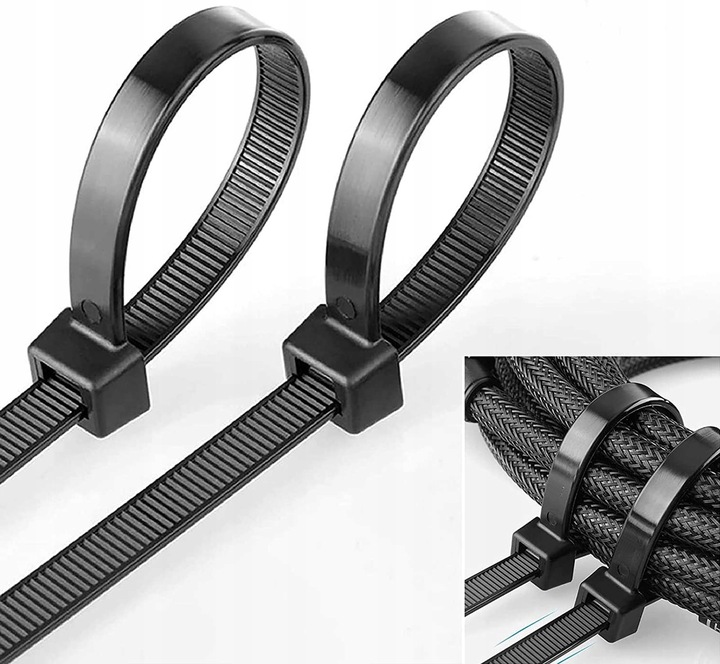 MOCNE OPASKI ZACISKOWE KABLOWE TRYTKI CZARNE TAŚMA 1,8x100 100 SZT Rodzaj opaska kablowa