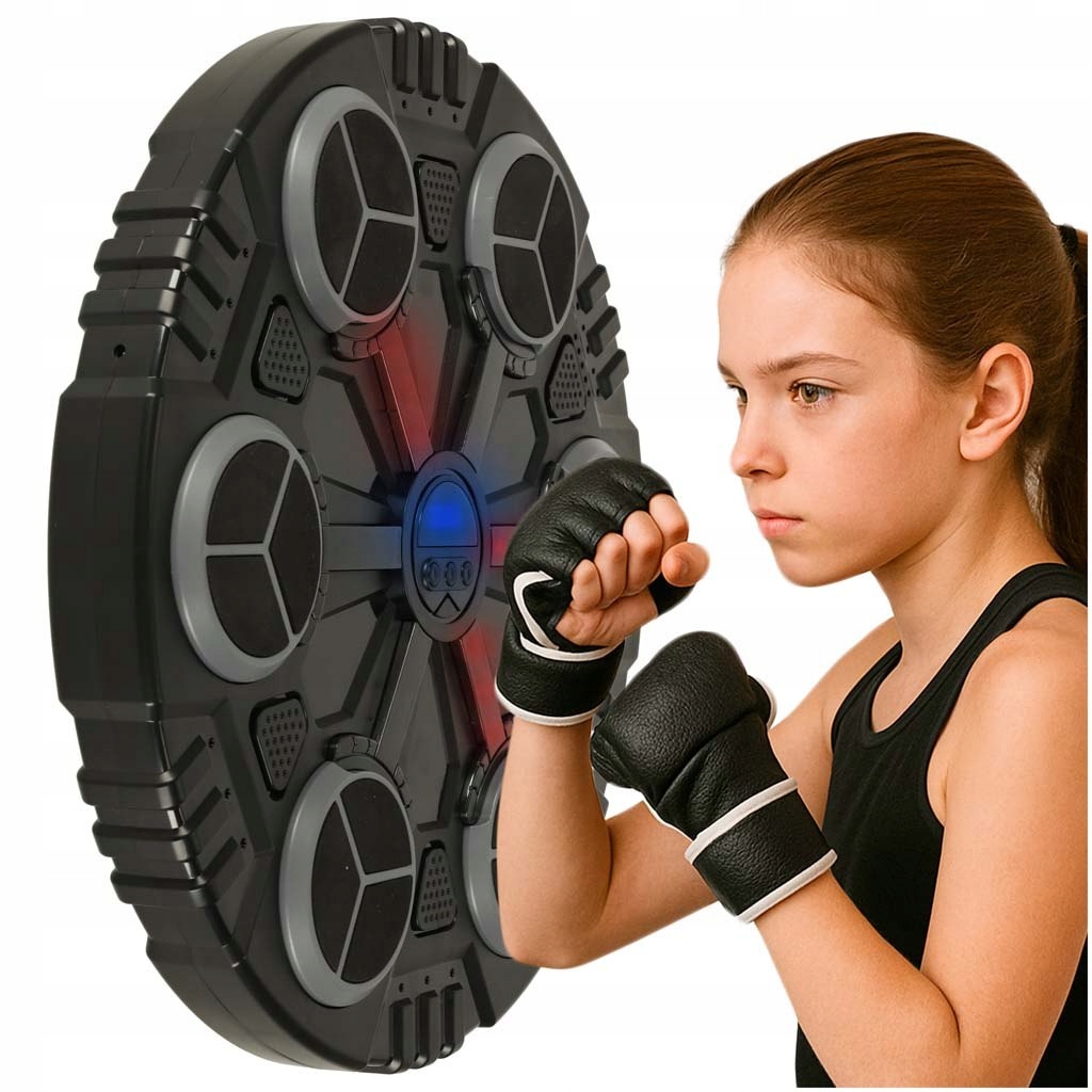 Tréninková boxovací deska na zeď, trenažér, hudba, Bluetooth, Led, Usb