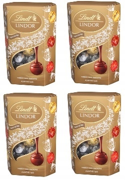 4x 200 g Lindt Lindor Assorted pralinky mix Polovičního Kartonu