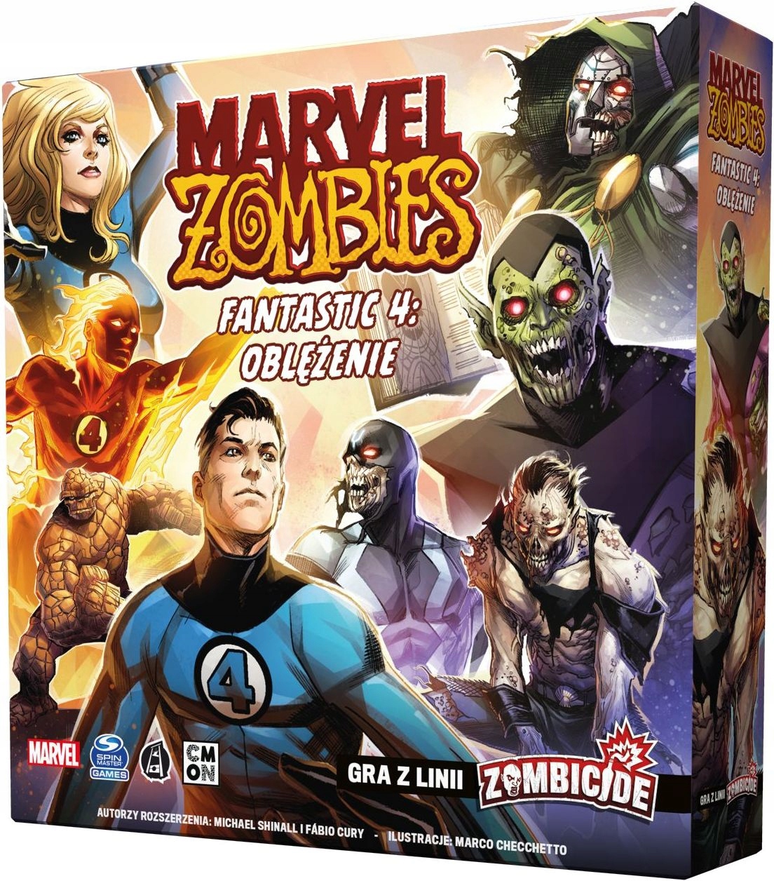 Marvel Zombies Fantastic 4 Dodatek gra planszowa Superbohater przygoda 14+