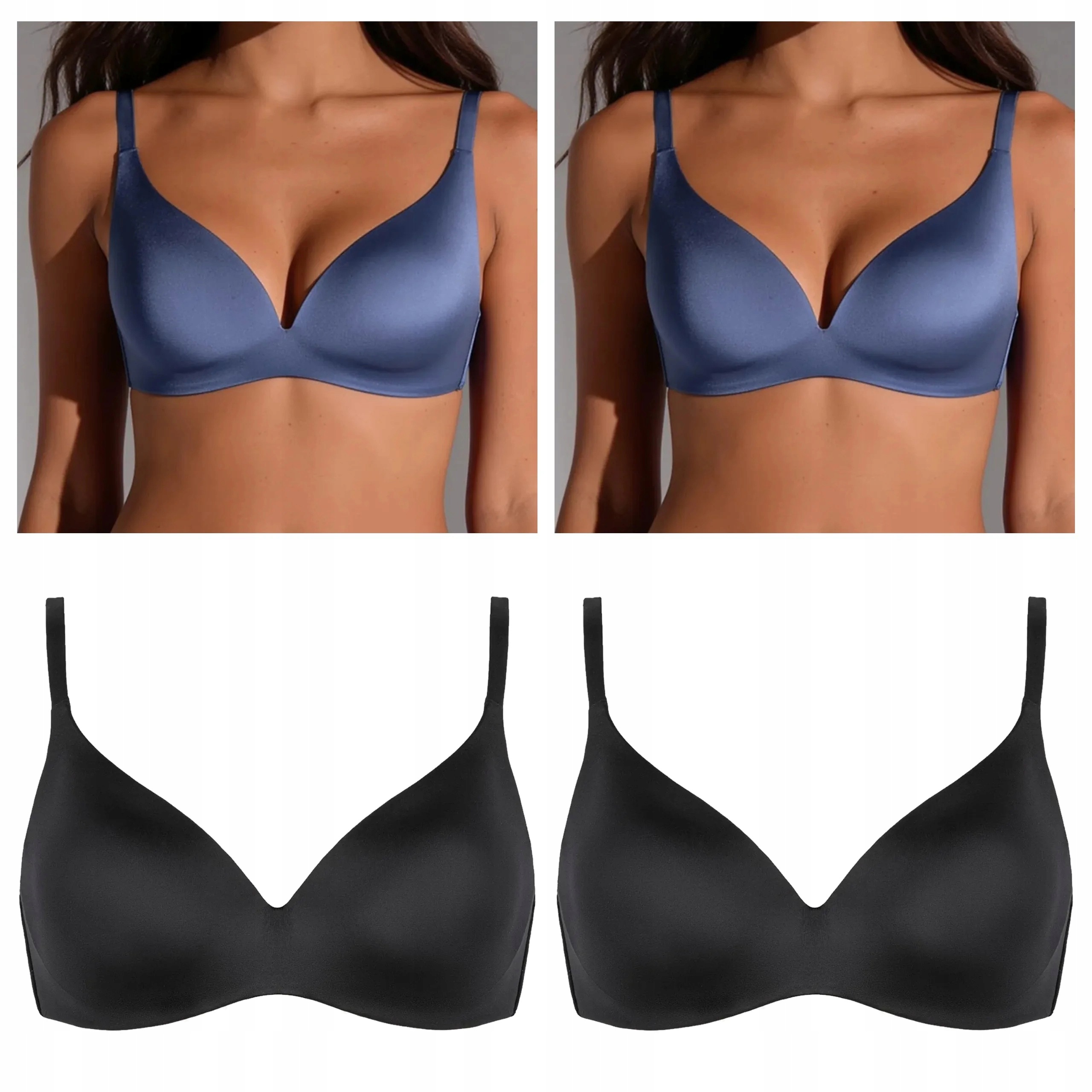 4 ks Podprsenka Lormar One 2x jeans 2x černá 85C