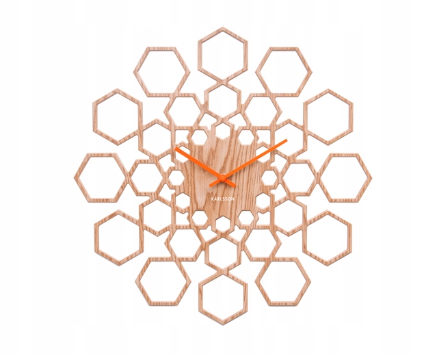 Nástenné hodiny Karlsson KA5639WD, Sunshine Hexagon, 48cm