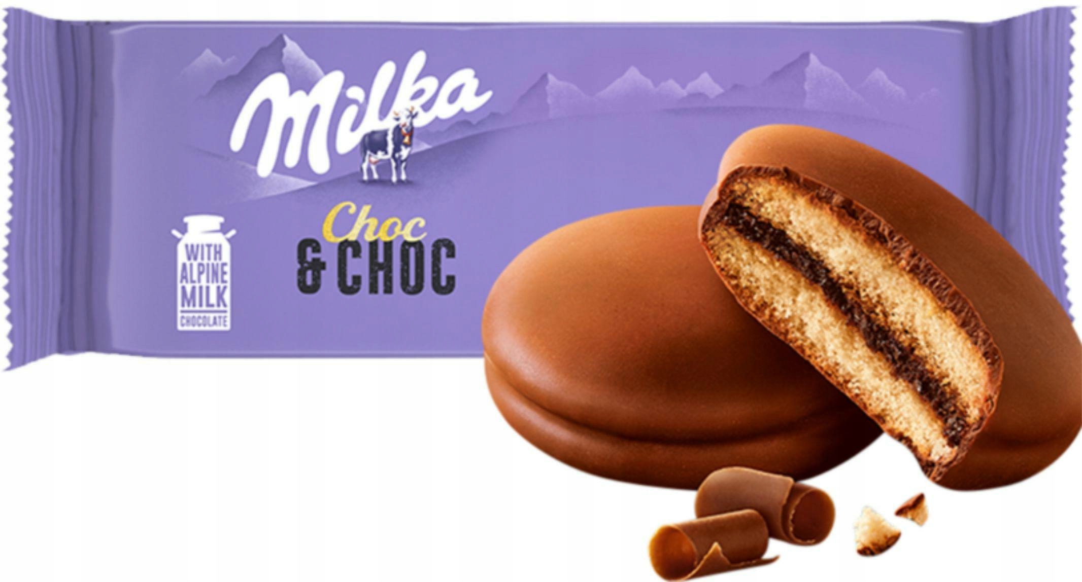 12 Sztuk Milka Ciastka Choc & Choc 150G
