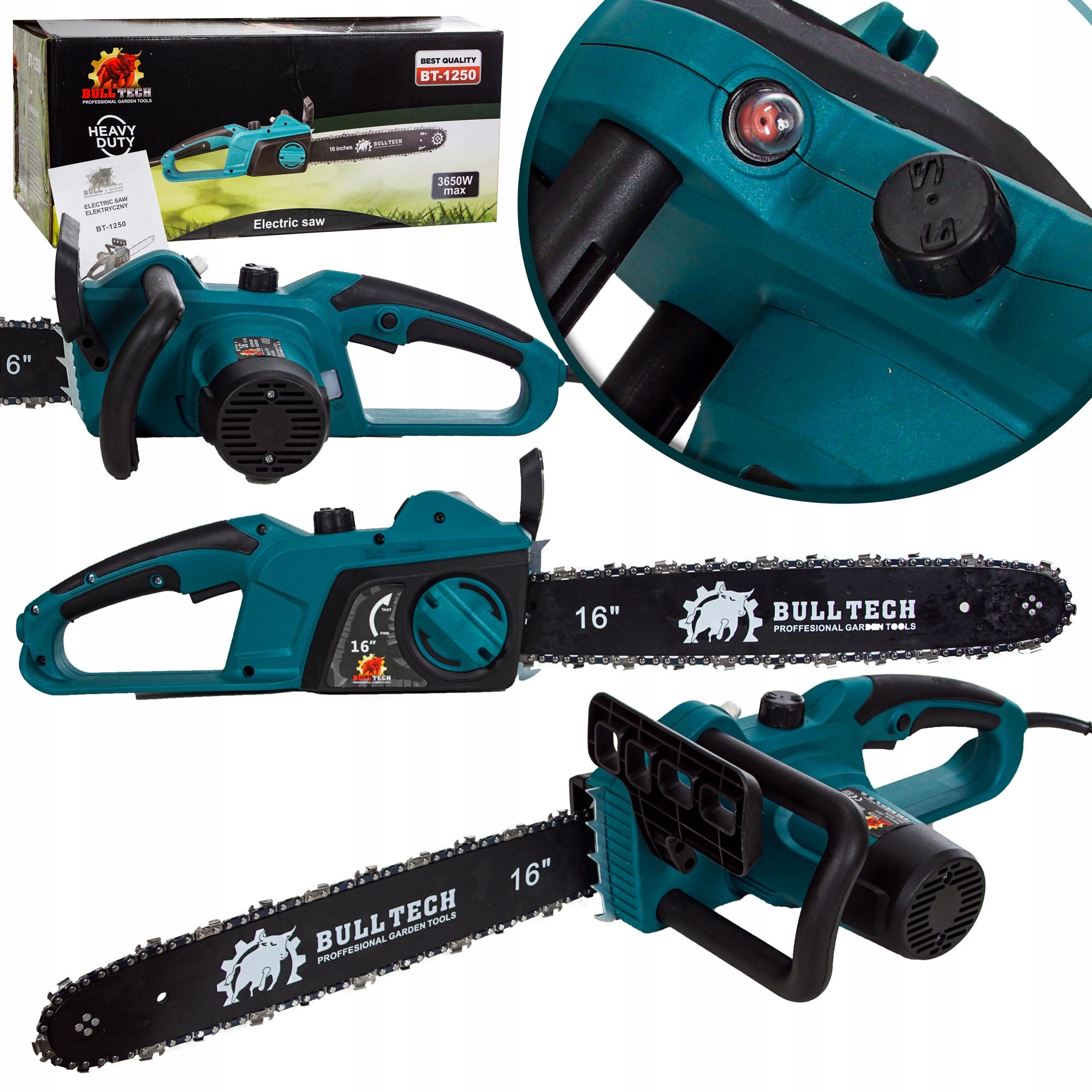 MOCNA PIŁA ELEKTRYCZNA PILARKA DO DREWNA 3650W Kod producenta BT1250