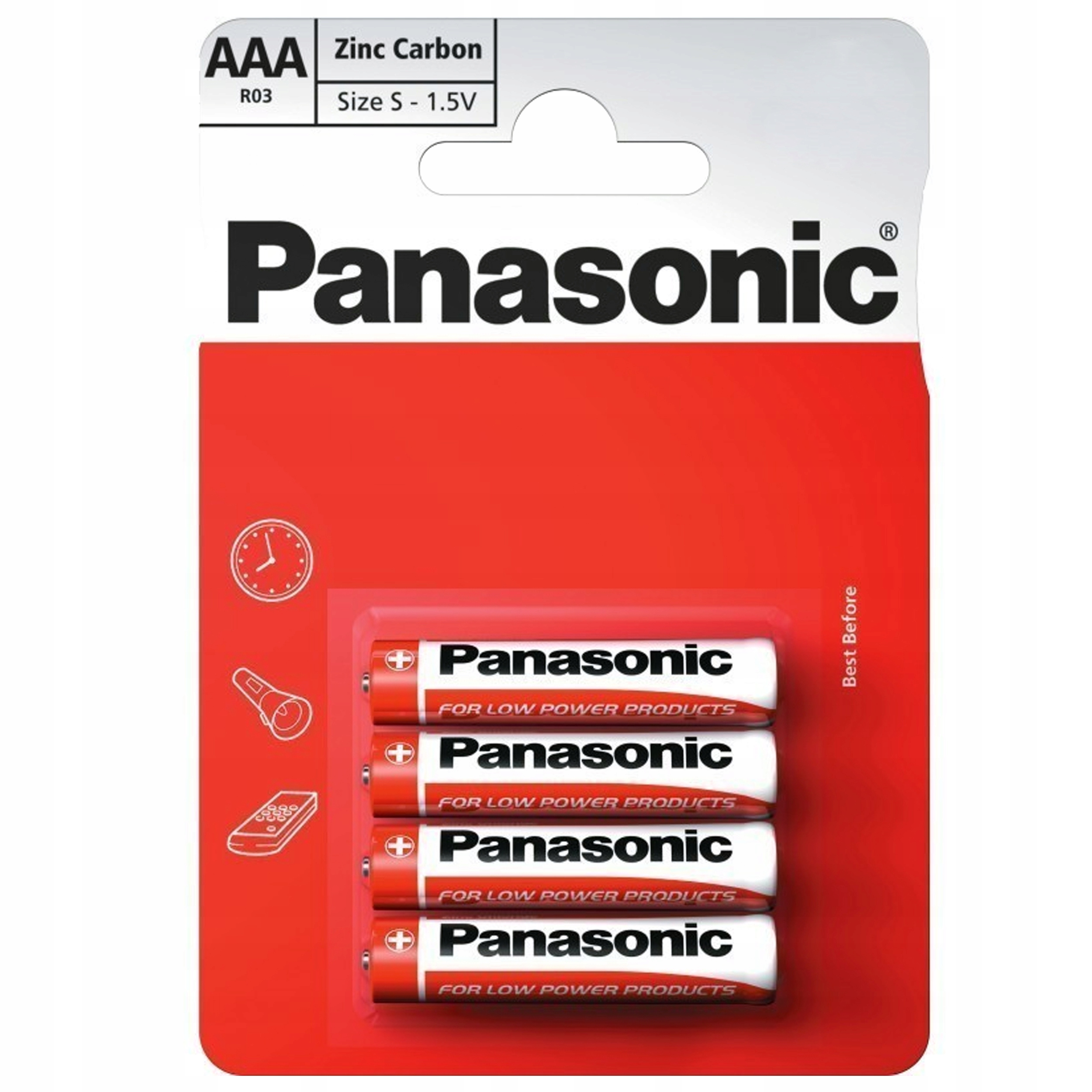 

Baterie Panasonic Cynkowo-węglowe AAA/R3 1.5V 4szt