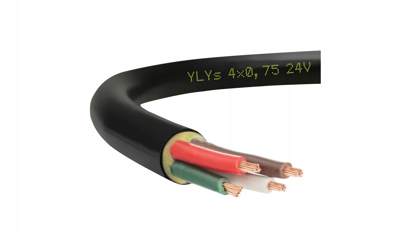 Przewód Przyczepowy 4x0,75 24V 100m Elektrokabel Samochodowy YLYs 07.9003.0