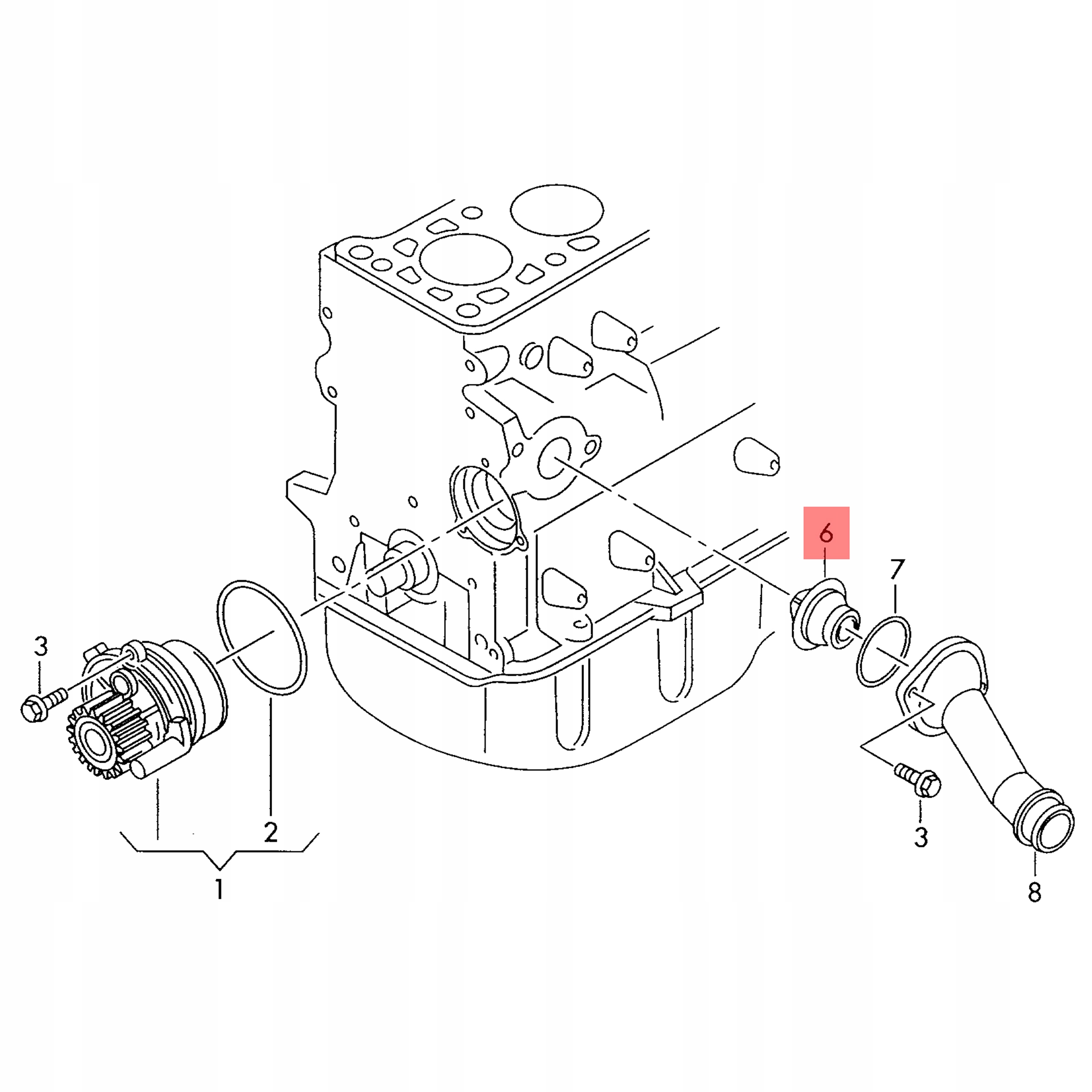 TERMOSTAT AUDI A4 B5 B6 B7 1.9TDI 2.0TDI NRF Typ samochodu Autobusy Samochody dostawcze Samochody osobowe