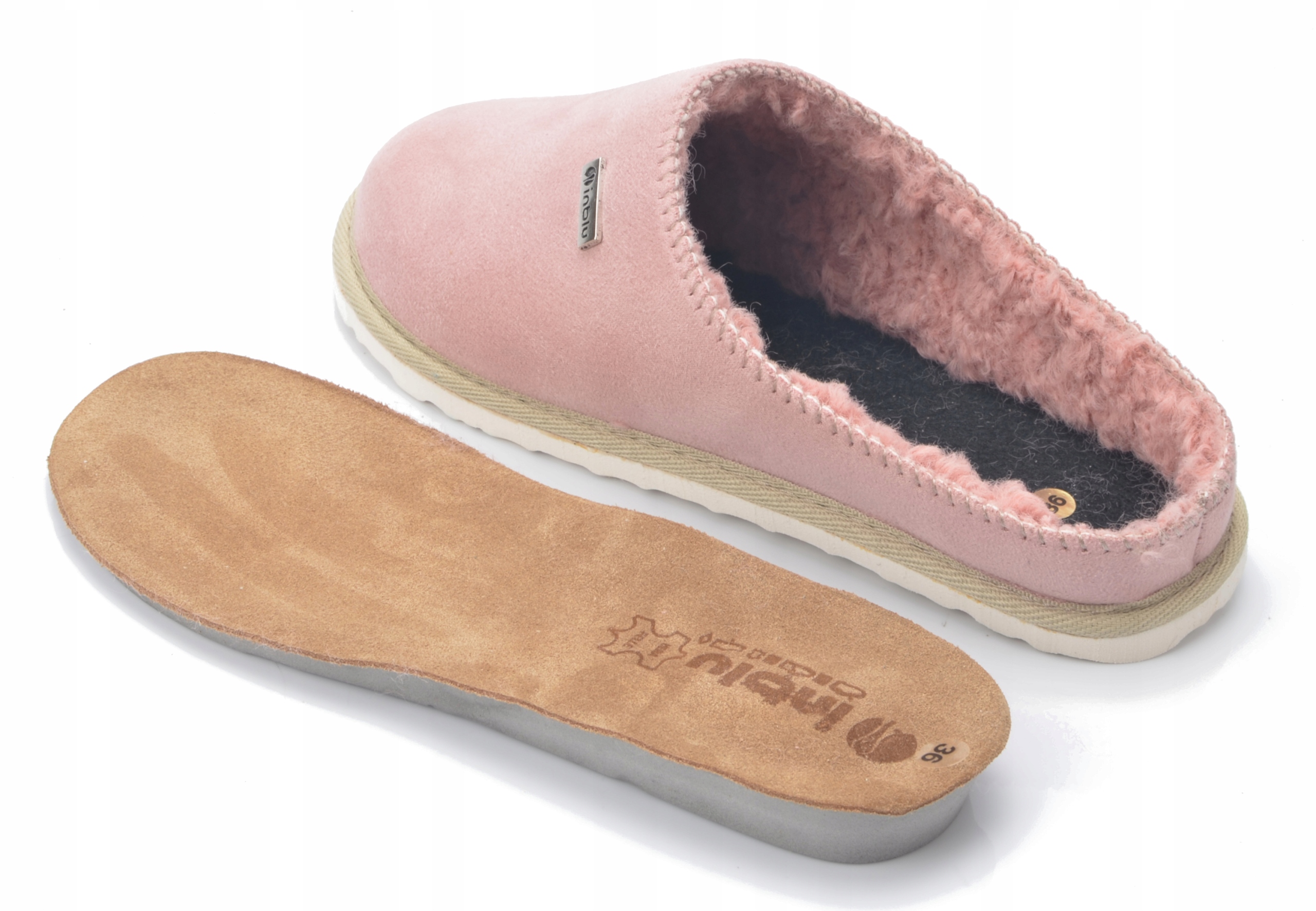 INBLU KAPCIE FUTRO KLAPKI DAMSKIE CS34 BAMBOSZE 41 Kod producenta CS000034 ROSA 41