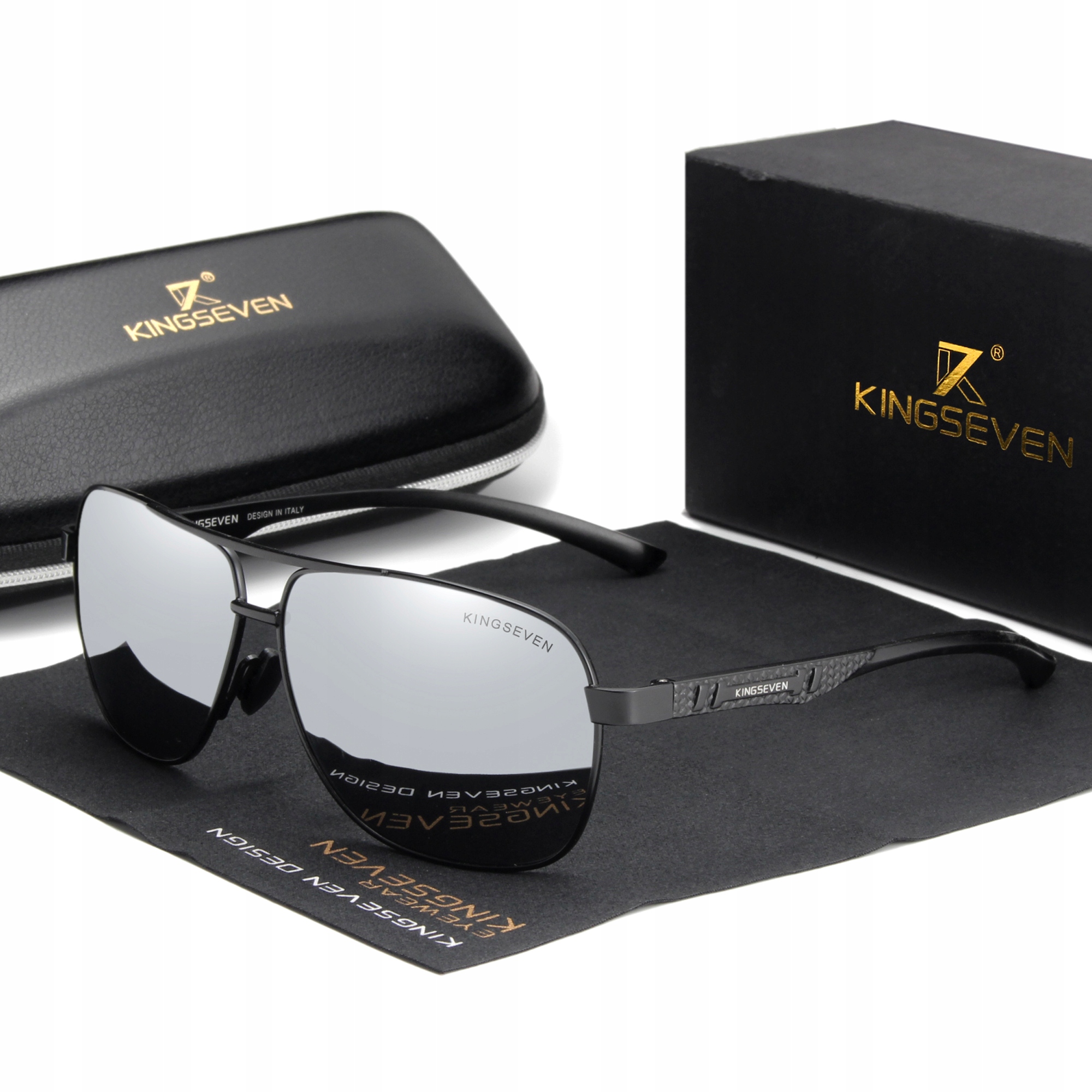

Okulary przeciwsłoneczne Kingseven UV400 Pilotki
