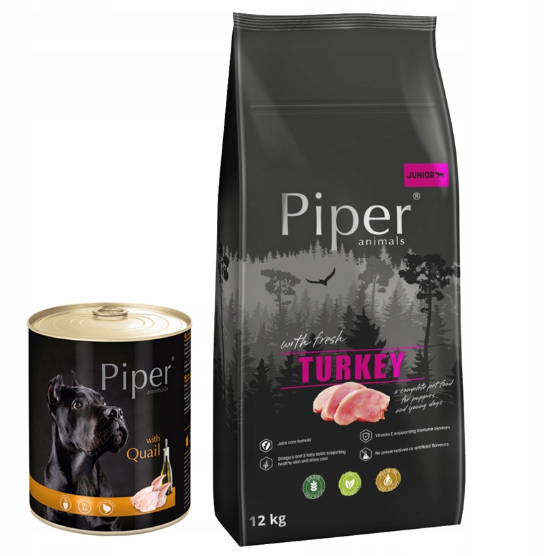 Piper Junior Suché krmivo pro štěňata Krůta 12 kg